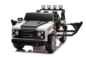 12V7A 30W*2 Four-Wheel Drive Seat One Button Start, Forward And Backward, High And Low Speed, Music, Front Light, Power Display, Two Doors Can Open, 2.4G R / C, Seat Belt Four Wheel Absorber