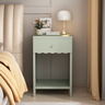 Modern Nightstand with Drawer and Open Shelf