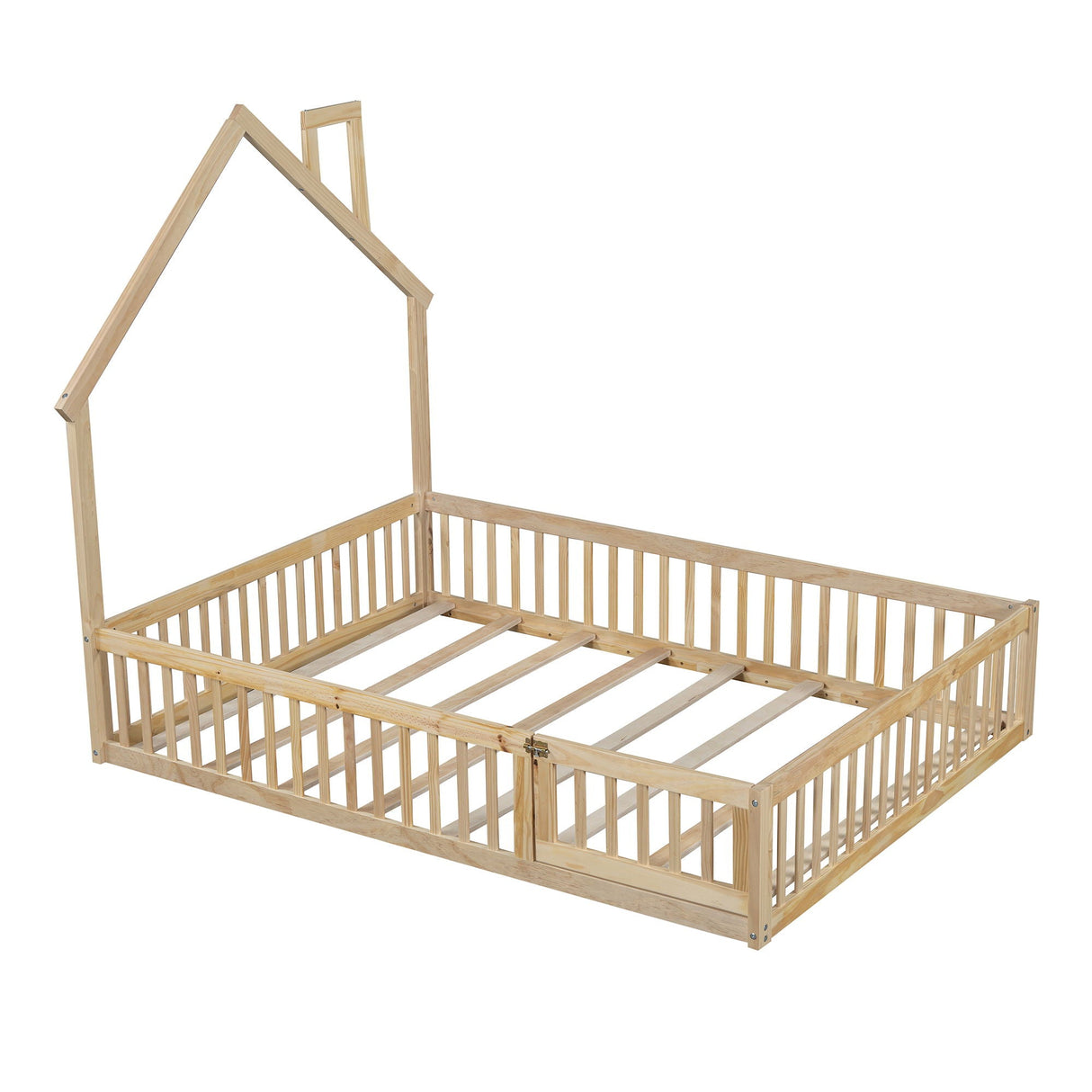 House Platform Bed With Guardrail