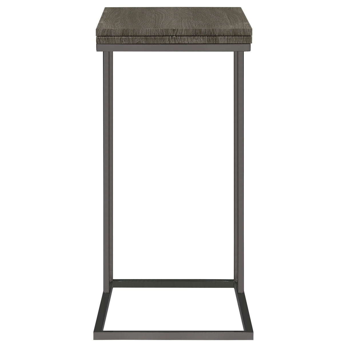 Pedro Expandable C-Shaped Sofa Side Table Weathered Grey