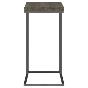 Pedro Expandable C-Shaped Sofa Side Table Weathered Grey