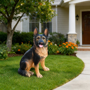 Outdoor Dog Statues German Shepherd Dog Statue for Garden