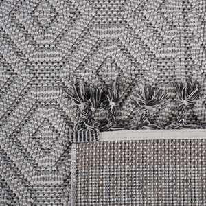 Guros - 8' X 10' Geometric Indoor / Outdoor Area Rug - White