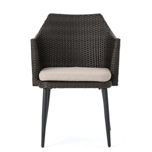 Kenneth - 3 Pieces Chat Set Outdoor Furniture - Brown Multi