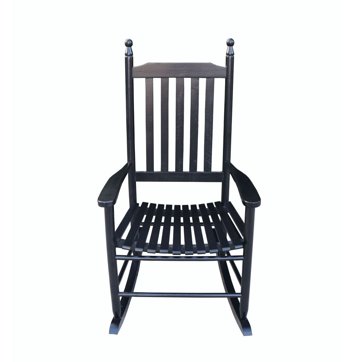 Wooden Porch Rocker Chair with Solid Wood Construction - Black or White