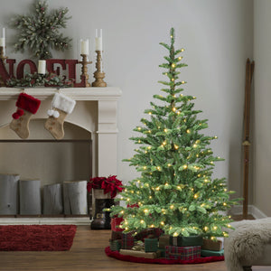8ft Pre-Lit Christmas Tree with 500 Warm LED Lights - Green