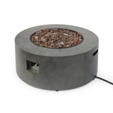 Wellington Round Iron Fire Pit with 40,000 BTU Output in Stone Gray
