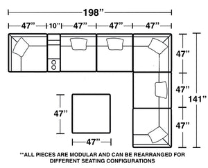 Posh - Modular Sectional And Ottoman