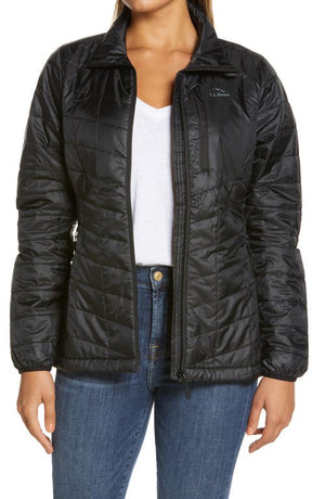 LLBean Black PrimaLoft Packaway Jacket - Size Small