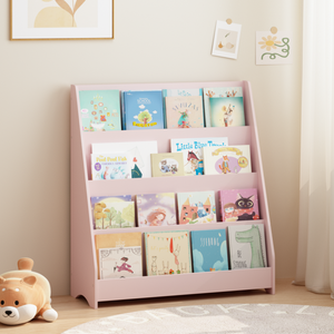 4-Tier Kids Bookshelf - Toddler Book Display Shelves