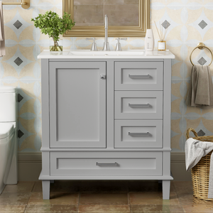 30" Bathroom Vanity with Sink Combo Set