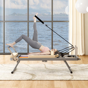 Foldable Pilates Reformer Machine for Home Gym
