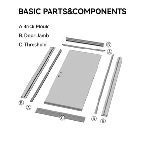 36"x80" Fiberglass Front Door