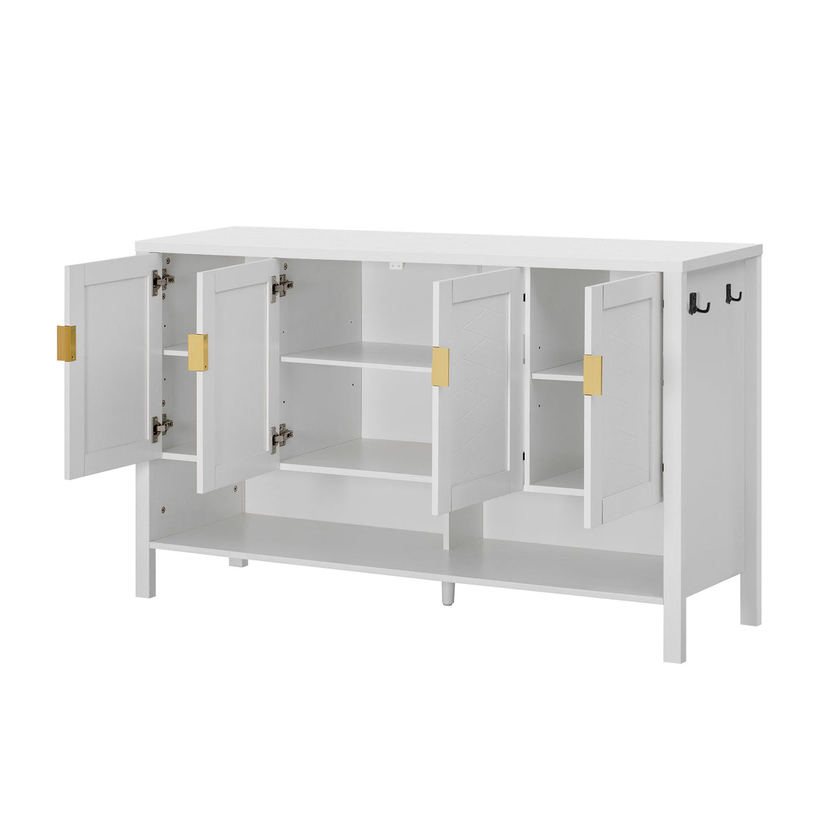 U_STYLE 55.1'' Storage Sideboard with 4-Doors