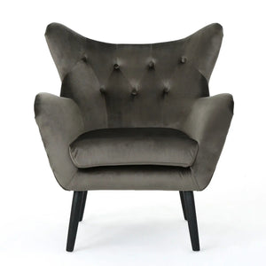 Alyssa - Mid Century Upholstered Arm Chair With Wingback Design