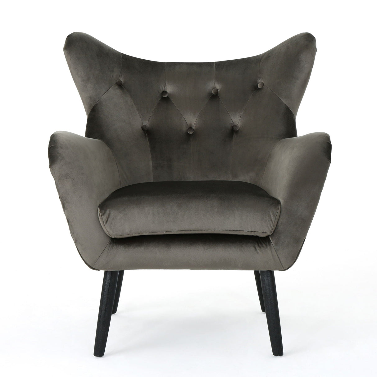 Alyssa - Mid Century Upholstered Arm Chair With Wingback Design