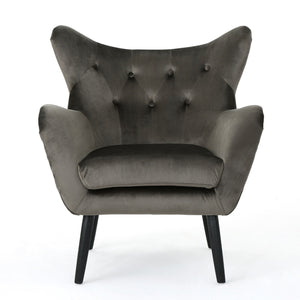 Alyssa - Mid Century Upholstered Arm Chair With Wingback Design