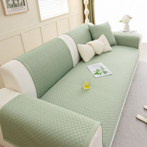 Non-Slip Diamond Quilted Sofa Cover, Separate Pieces Sectional Couch Protector