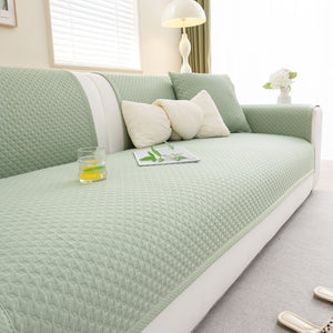 Non-Slip Diamond Quilted Sofa Cover, Separate Pieces Sectional Couch Protector