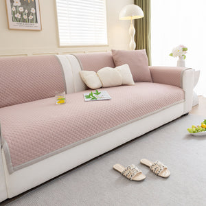Non-Slip Diamond Quilted Sofa Cover, Separate Pieces Sectional Couch Protector