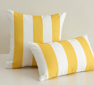 Pack of 1 Stripes/Waving Outdoor Waterproof Throw Pillow  (With Insert ) size 12"x20" or 18"x18"
