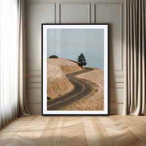 Winding Road Wall Art – Framed Scenic Landscape Canvas