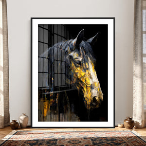 Abstract Horse Wall Art Canvas Print – Painting Style
