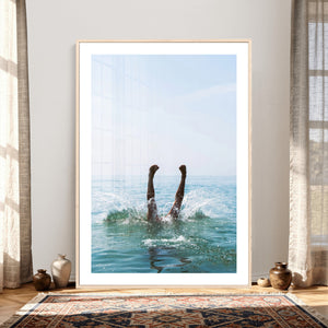 Splash Dive Wall Art – Ocean Waves Canvas Print, Summer Swim