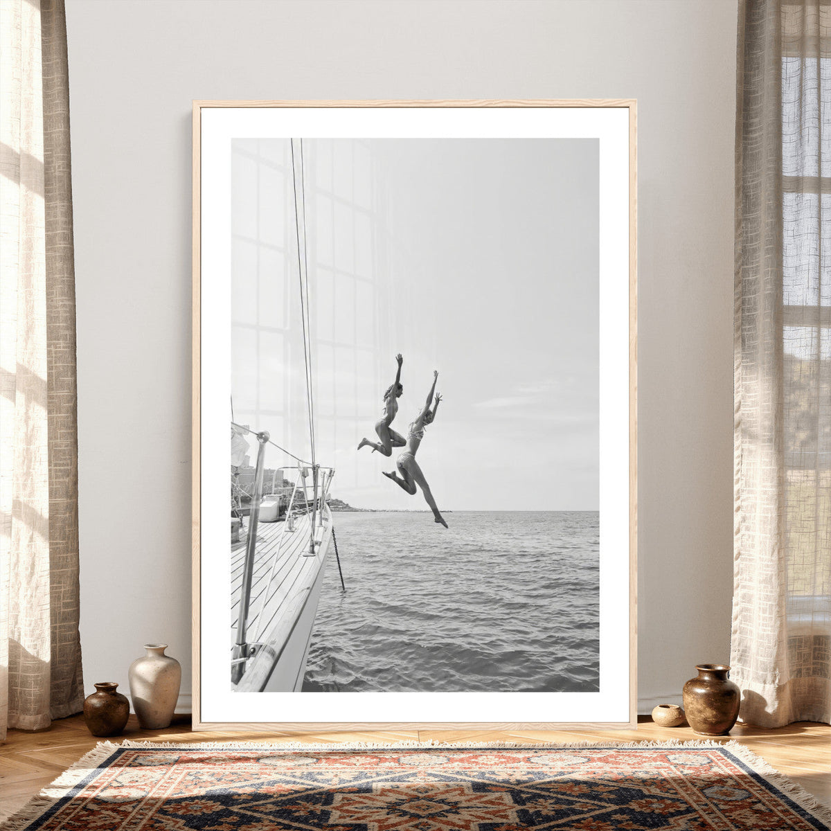 Ocean Dive Wall Art – Summer Splash Canvas Print, Waves &