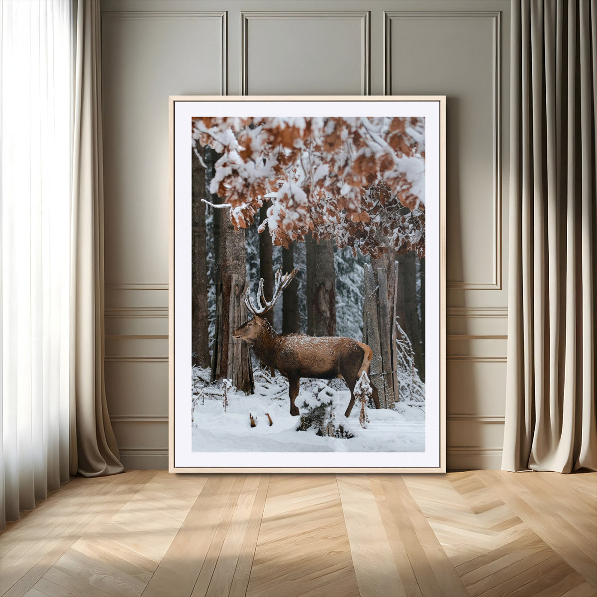 Serene Landscape Wall Art Canvas Print – Framed Winter