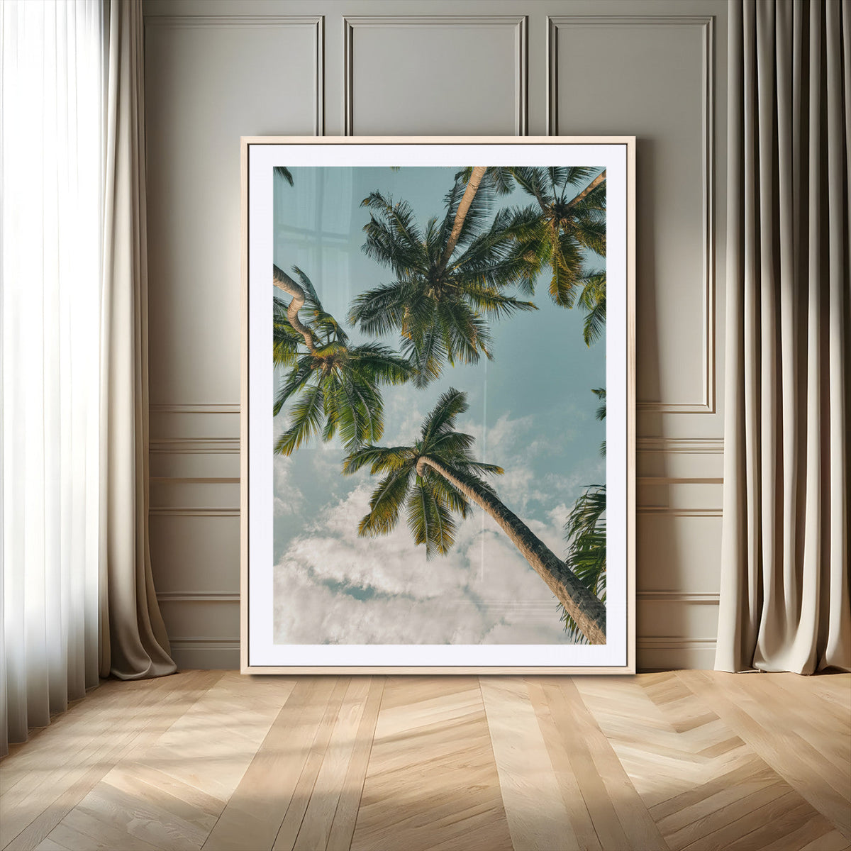 Tropical Palm Trees Wall Art Canvas Print – Coastal Nature