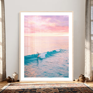 Sunset Surf Wall Art Canvas Print – Coastal Ocean