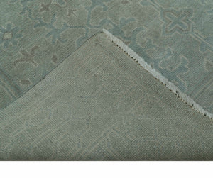 Traditional Turkish  Design Silver And Gray 6x8.7 Hand Knotted Wool Rug
