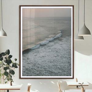 Ocean Waves Wall Art Canvas Print – Framed Coastal Serenity