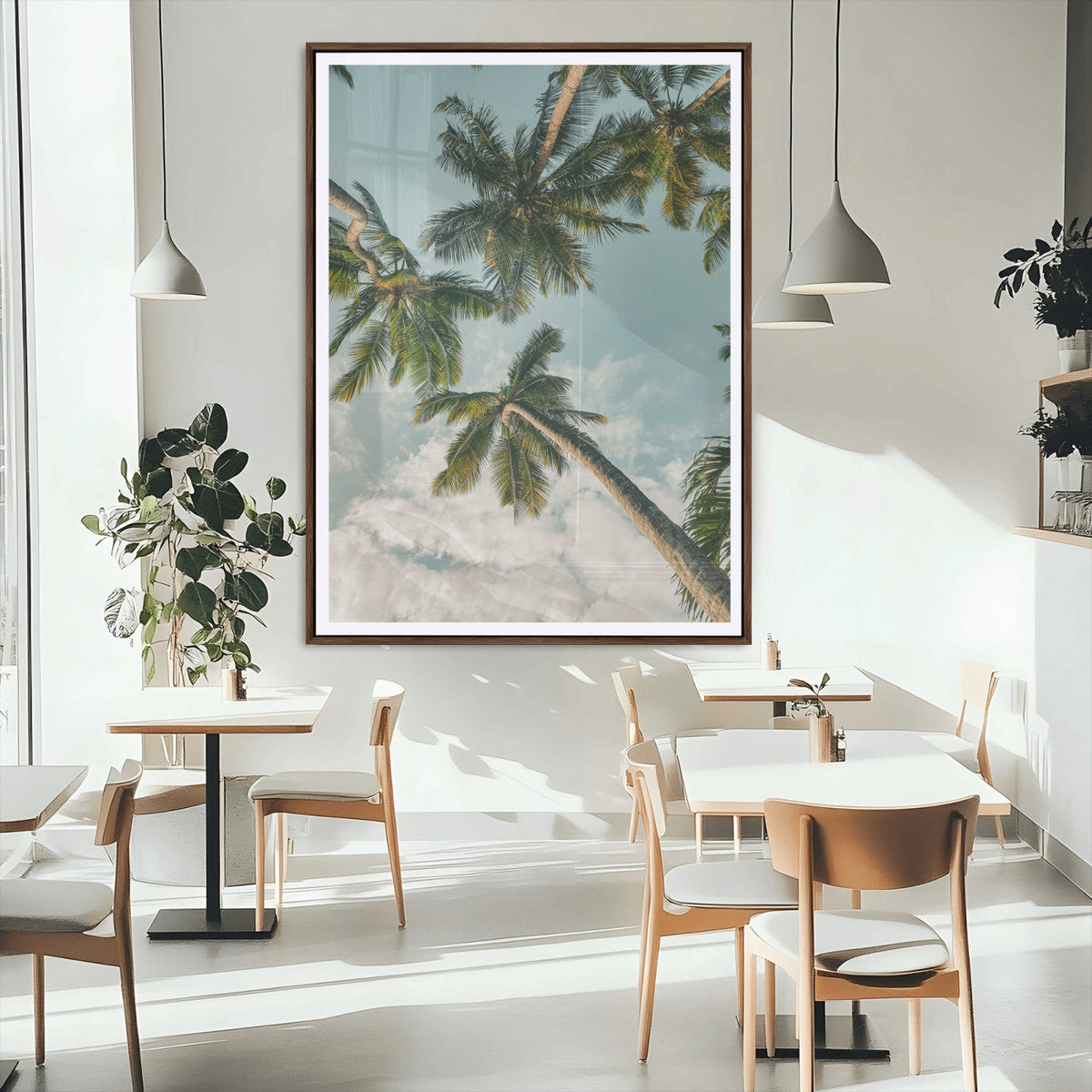 Tropical Palm Trees Wall Art Canvas Print – Coastal Nature