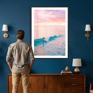 Sunset Surf Wall Art Canvas Print – Coastal Ocean