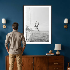 Ocean Dive Wall Art – Summer Splash Canvas Print, Waves &
