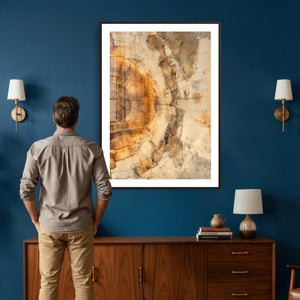 Abstract Wood Ring Wall Art Canvas Print – Natural Tree Ring