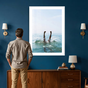 Splash Dive Wall Art – Ocean Waves Canvas Print, Summer Swim