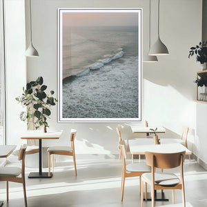 Ocean Waves Wall Art Canvas Print – Framed Coastal Serenity