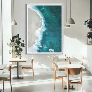 Aerial Ocean View Wall Art Canvas Print – Framed Coastal