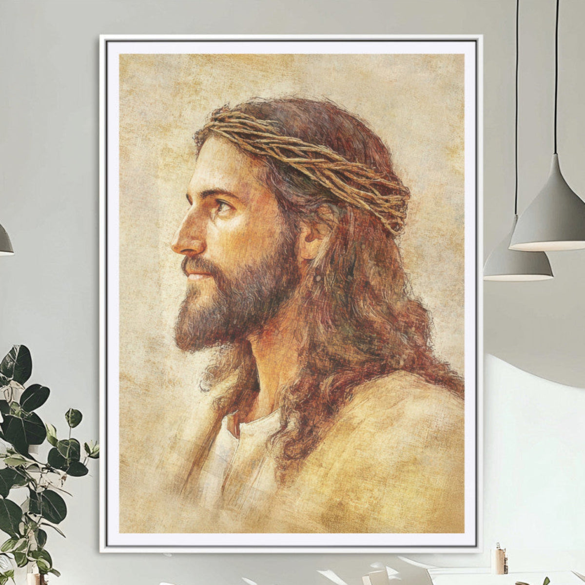 Spiritual Portrait Wall Art – Framed Inspirational Canvas