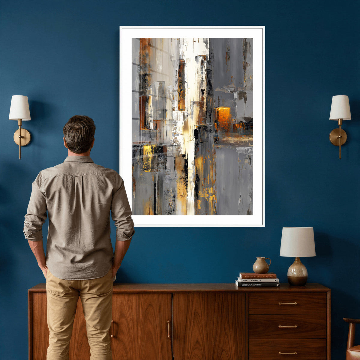 Abstract Urban Reflection Wall Art Canvas Print