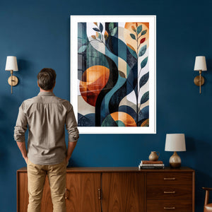 Abstract Flower Wall Art Canvas Print
