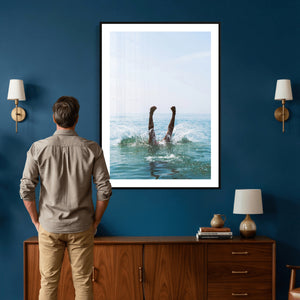 Splash Dive Wall Art – Ocean Waves Canvas Print, Summer Swim