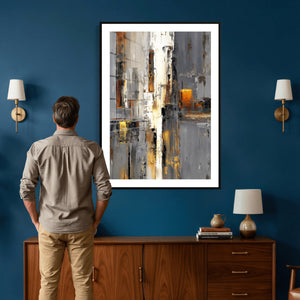 Abstract Urban Reflection Wall Art Canvas Print