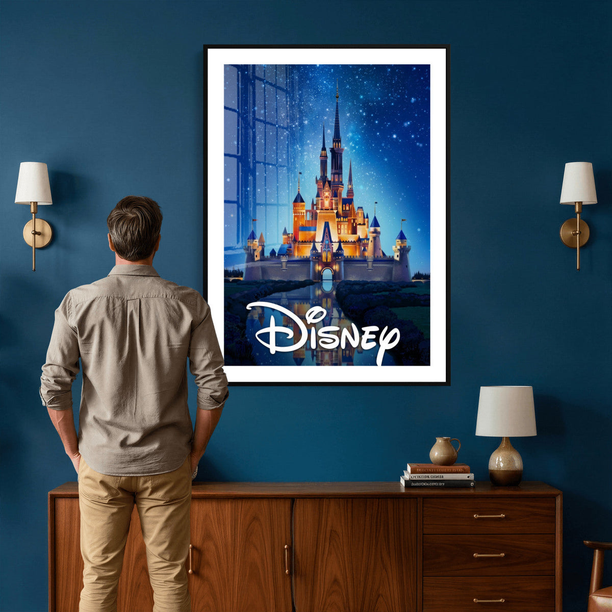 Disney Castle Wall Art – Framed Magic Kingdom Canvas