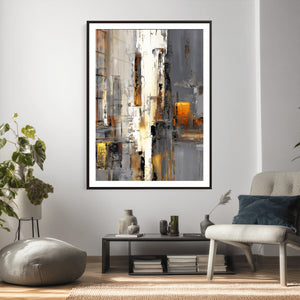 Abstract Urban Reflection Wall Art Canvas Print