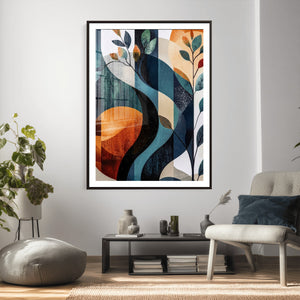 Abstract Flower Wall Art Canvas Print