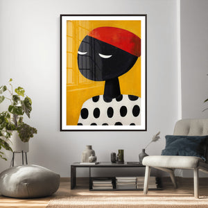 Abstract Portrait Wall Art Canvas Print, Framed Modern